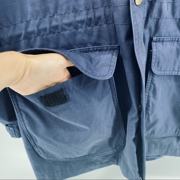 Eddie Bauer Blue Zip Snap Nylon Lined Jacket - Picture 4 of 16